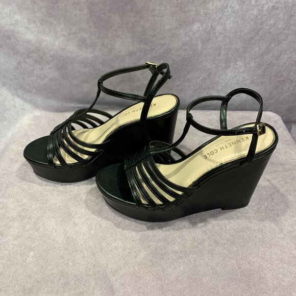 Kenneth Cole New York "Celia" Platform Wedge Sandals - Picture 7 of 8